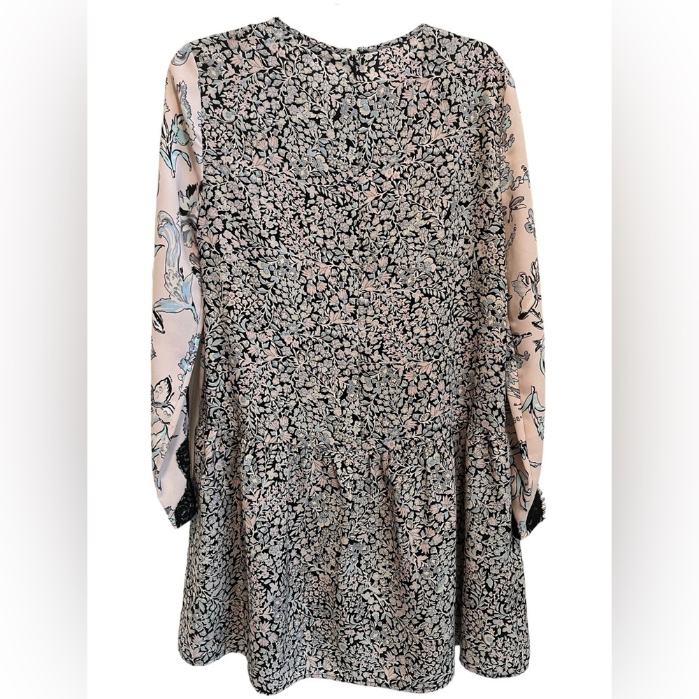 BCBGMaxAzria  Bryanne tunic purple floral  dress in Lilac/Black, size S - Picture 5 of 14
